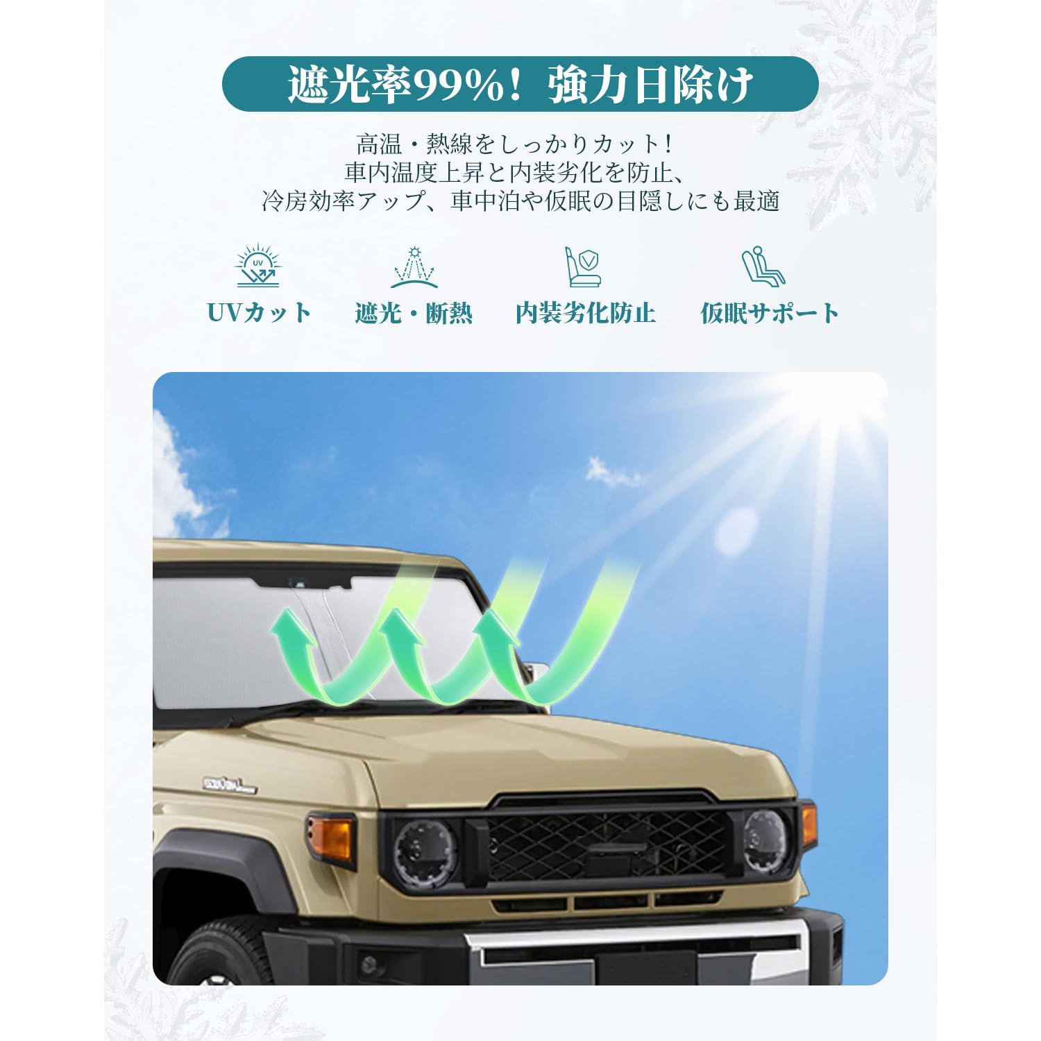 Amazon.co.jp: HUAHAO 新型 トヨタ ランクル70 専用サンシェード